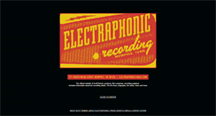 Desktop Screenshot of electraphonicrecording.com