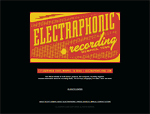 Tablet Screenshot of electraphonicrecording.com